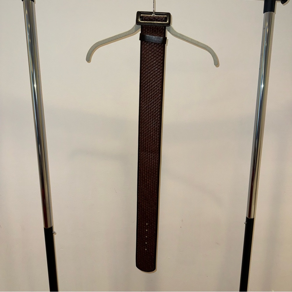 BANANA REPUBLIC LEATHER WOVEN WIDE BELT SIZE XS - Picture 9 of 11